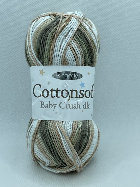 King Cole Cottonsoft Baby Crush DK Baby Yarn 100g - Coffees 2873 (Discontinued)