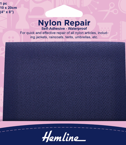 Hemline Nylon Repair Patch Self Adhesive Waterproof - Navy H689