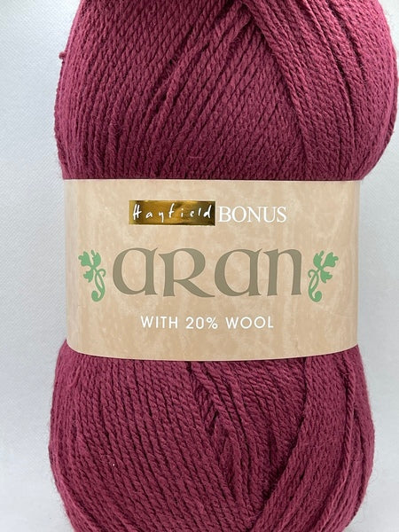 Hayfield Bonus With Wool Aran Yarn 400g - Burgundy 0764 BoS