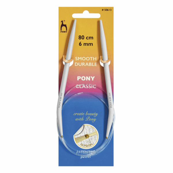 Pony Classic Fixed Circular Knitting Needles 6.00mm 80cm 50613