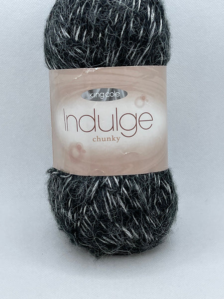 King Cole Indulge Chunky Yarn 100g - Silver Black 2457 (Discontinued)