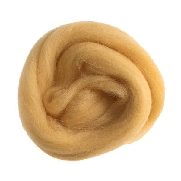 Natural Wool Roving 10g - Yellow - FW10.302