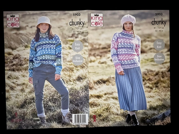 King Cole Knitting Pattern - Ladies Chunky - Nordic Chunky - 5903