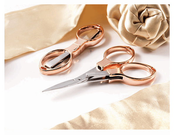 Rose Gold Folding Scissors 10cm/3.9”