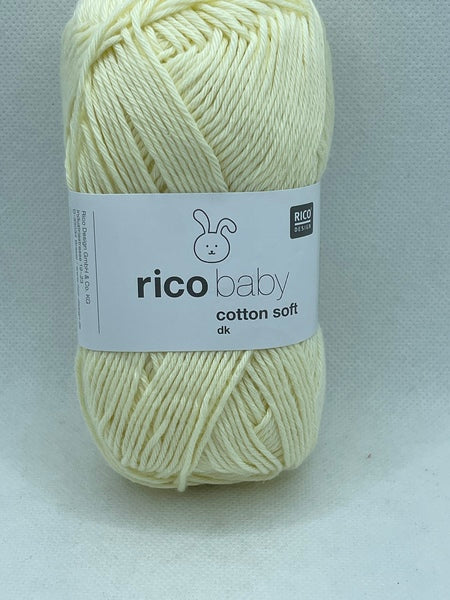 Rico Baby Cotton Soft DK Baby Yarn 50g - Pastel Yellow 071 (Discontinued)