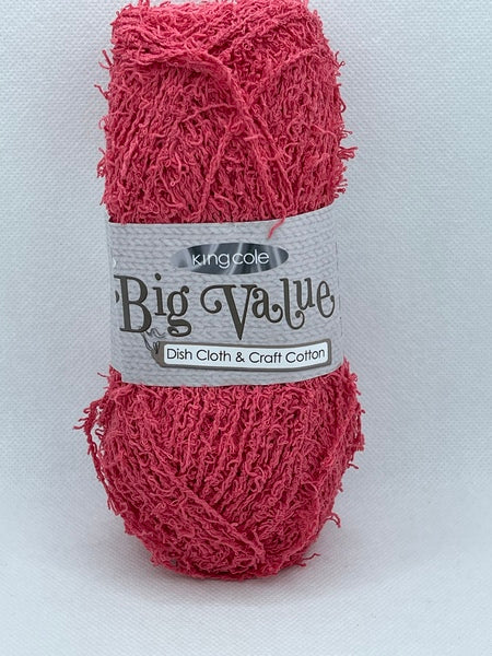 King Cole Big Value Dish Cloth & Craft Cotton Yarn 100g - Shrimp 2312 (Discontinued)