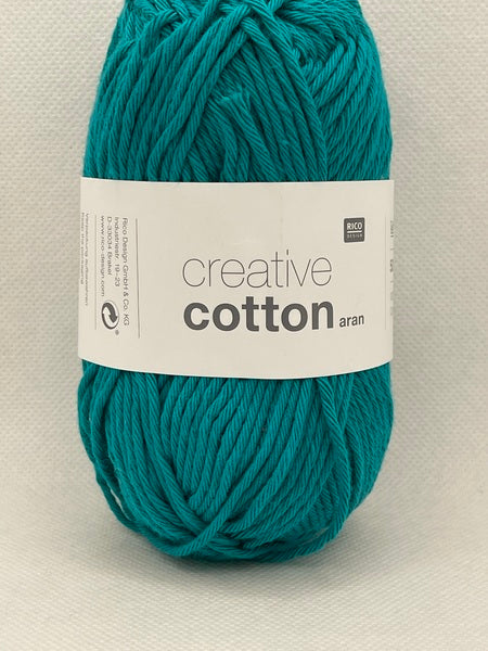 Rico Creative Cotton Aran Yarn 50g - Aqua 086