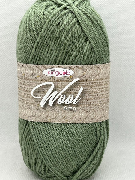 King Cole Wool Aran Yarn 100g - Parsley 5049