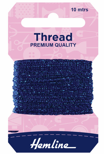 Glitter Thread 10m Royal Blue - H1002/17