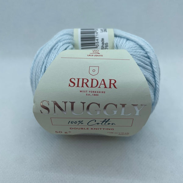Sirdar Snuggly 100% Cotton DK Baby Yarn 50g - Ice Blue 0765