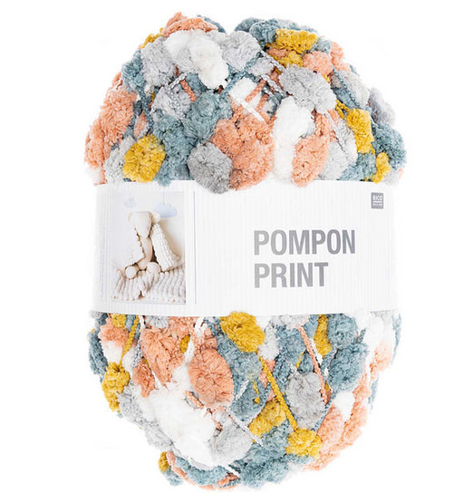 RICO PomPon Print Rose Multi-Colour (025) Pom Pom Yarn - 200g