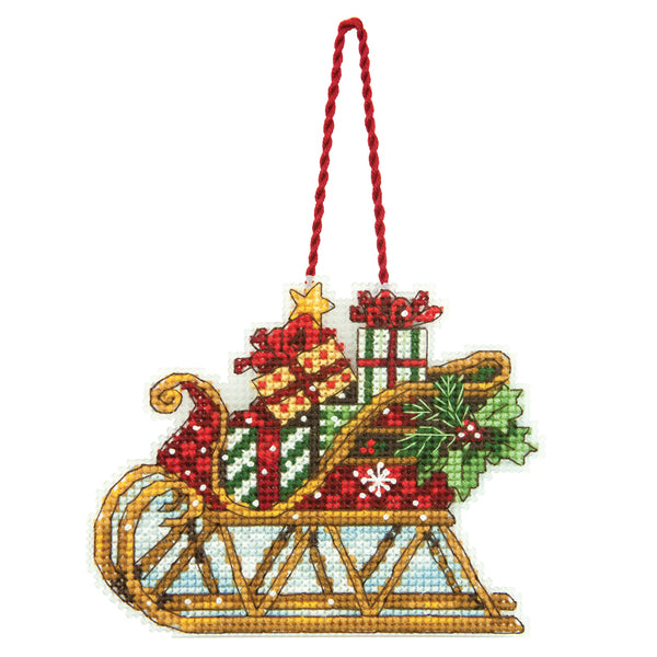 Dimensions Sleigh Ornament Counted Cross Stitch Kit - 70-08914