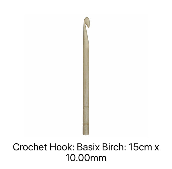 KnitPro Basix Birch Crochet Hook 10.00mm 15cm 35707