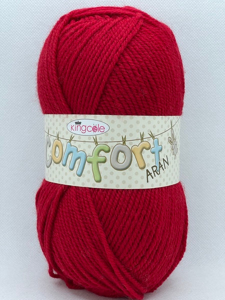 King Cole Comfort Aran Baby Yarn 100g - Red 336