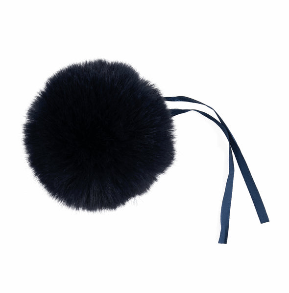 Trimits Faux Fur Pom Pom 11cm Navy - TTPOM12/NAV