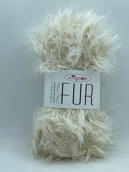 King Cole Luxury Fur Aran Yarn 100g - Polar 4209