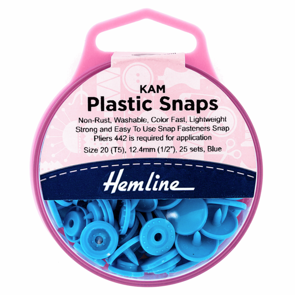 Hemline KAM Plastic snaps Blue H443.BLUE