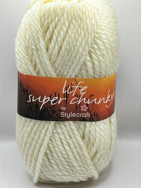 Life Super Chunky Yarn 100g - Cream 2370