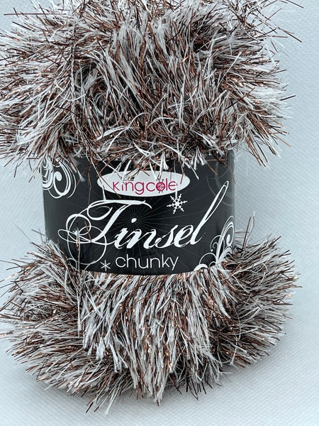 King Cole Tinsel Chunky Yarn 50g - Coconut 3221 (Discontinued)