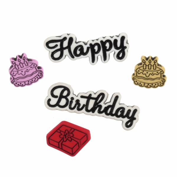 Trimits Buttons - Birthday