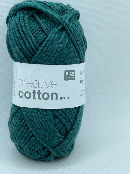 Rico Creative Cotton Aran Yarn 50g - Fir Green 23
