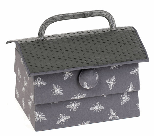 Hobby Gift Sewing Box Bee Hive Grey Bees - HGNOV/591 *