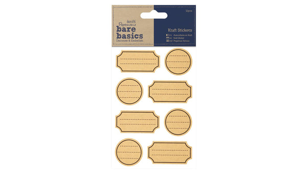 Kraft Stickers Bare Basics 32 Pieces - PMA 806204