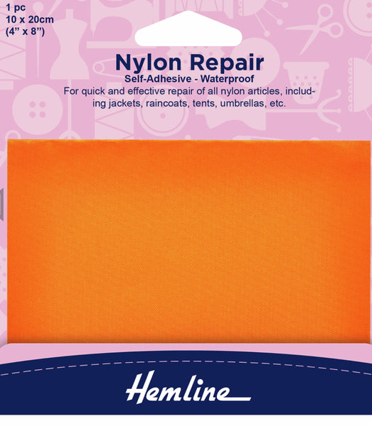 Hemline Nylon Repair Self Adhesive Patch  - Orange H689.ORANGE