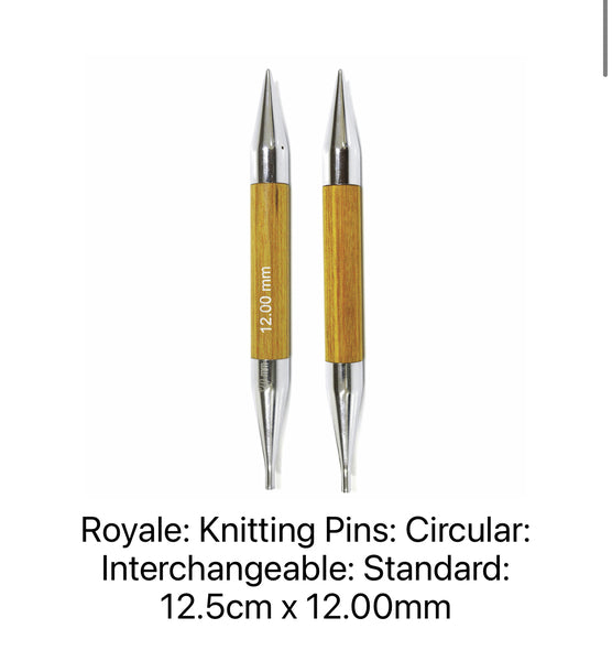 KnitPro Royale Circular Interchangeable Knitting Needles 12.00mm 12.5cm - KP29265