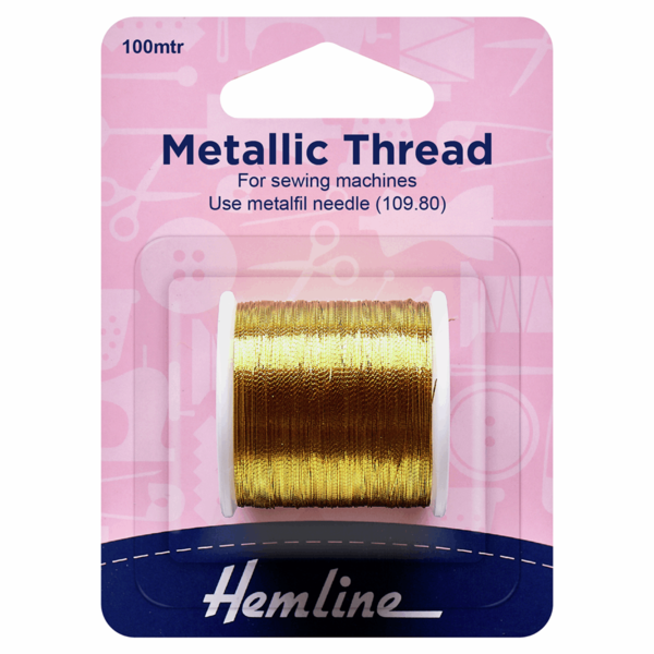 Metallic Thread 100m Gold - H242.G