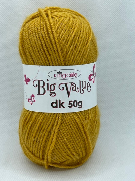King Cole Big Value DK Yarn 50g - Mustard 4026 BoS