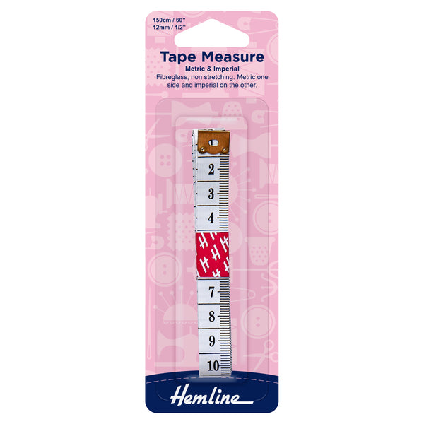 Hemline Tape Measure Metric and Imperial 150cm/60” - H251