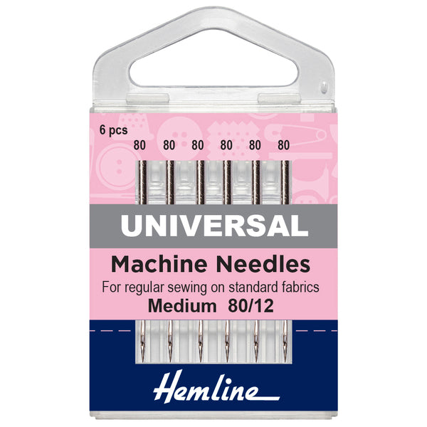 Hemline Sewing Machine Needles Universal Medium 80/12 - H100.80