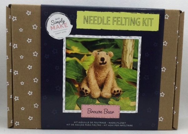 Simply Make - Needle Felting - Brown Bear