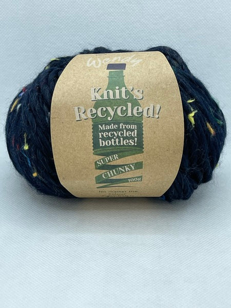 Wendy Knit’s Recycled Super Chunky Yarn 100g - Black Flecked KR08 Bos