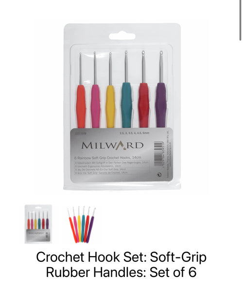 Milward Rainbow Soft Grip Crochet Hooks Set of 6 - 2232509