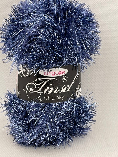 King Cole Tinsel Chunky Yarn 50g - Sapphire 3302