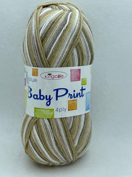 King Cole Big Value Baby Print 4 Ply Baby Yarn 100g - Cookie 3261 (Discontinued)