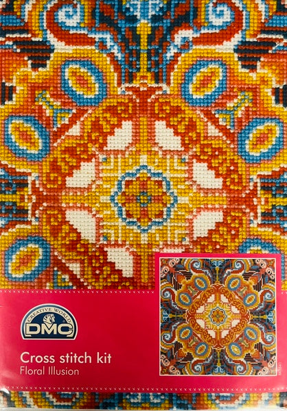 DMC Cross Stitch Kit - Floral Illusion BK1641