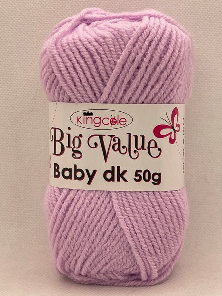 King Cole Big Value Baby DK Baby Yarn 50g - Lilac Blossom 4074 Mhd