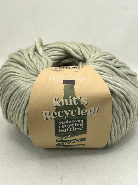 Wendy Knit’s Recycled Super Chunky Yarn 100g - Light Grey KR01 Bos