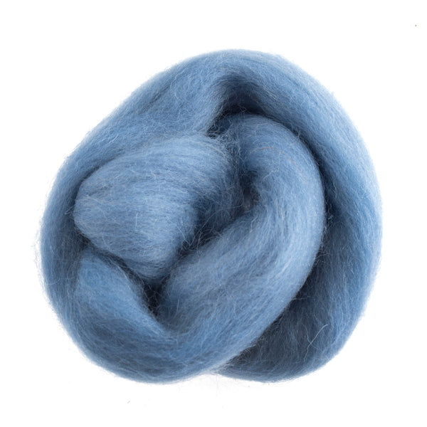 Natural Wool Roving 10g - Light Blue - FW10.307