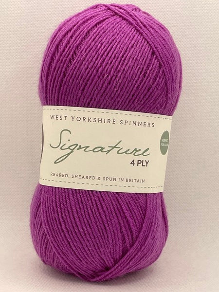 West Yorkshire Spinners Signature 4 Ply Yarn 100g - Blackcurrant Bomb 735