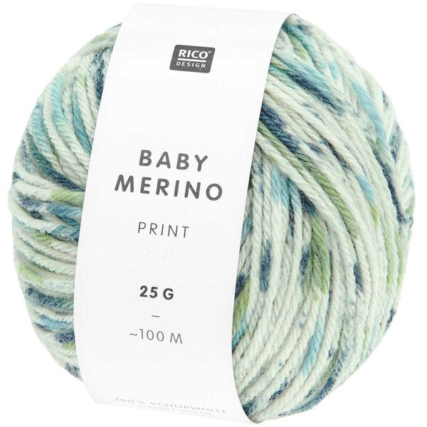 Rico Baby Merino Print DK Baby Yarn 25g - Blue-Green 013
