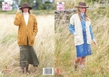 Knitting Pattern - King Cole Wool Aran - Ladies Cable Cardigan & Waistcoat - 5962