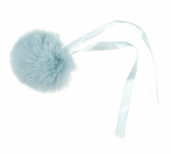 Trimits Faux Fur Pom Pom 6cm Light Blue - TTPOM06/LTBLU