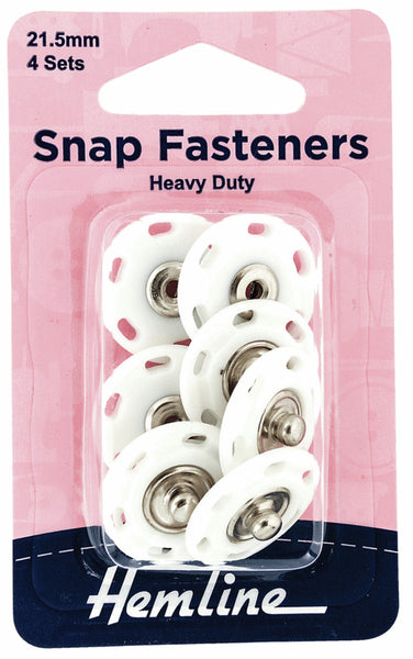 Snap Fasteners Sew On White Extra Large - H424.XXL.WH