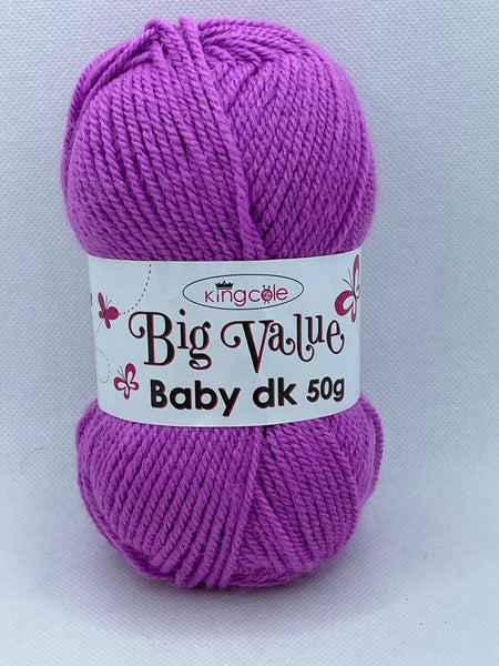 King Cole Big Value Baby DK Baby Yarn 50g - Orchid 3448 Mhd