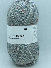 Rico Superba Tweed 4 Ply Sock Yarn 100g - Light Grey 007