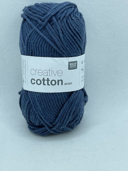 Rico Creative Cotton Aran Yarn 50g - Night Blue 19
